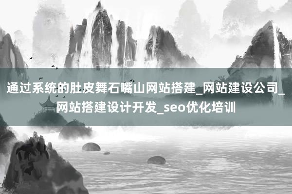 通过系统的肚皮舞石嘴山网站搭建_网站建设公司_网站搭建设计开发_seo优化培训